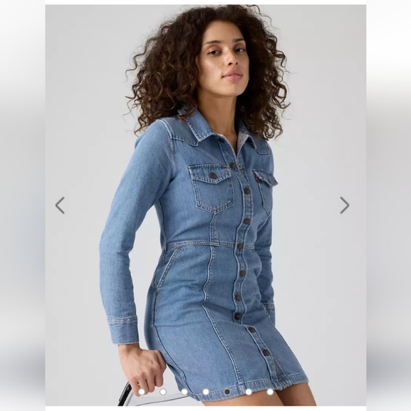 Levi's Flynn Western Dress Large - Picture 4 of 14